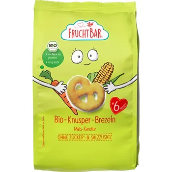 Fruchtbar BIO Preclíky s kukuřicí a mrkví nesolené 25g