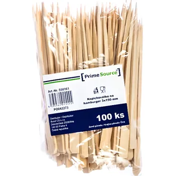 Příslušenství pro gril PrimeSource Napichovátko na hamburger 3x150mm 100ks