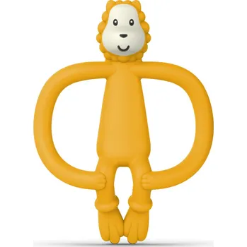 Hračka pro kojence MATCHSTICK MONKEY Kousátko a zubní kartáček Lion teether - Lev
