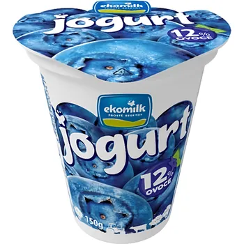 Ekomilk Jogurt 2,7%, borůvka 150g