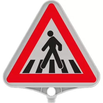 Dopravní značka Plastová (PPC) dopravní výstražná značka "Přechod pro chodce" FLOMA - 39 x 39 cm