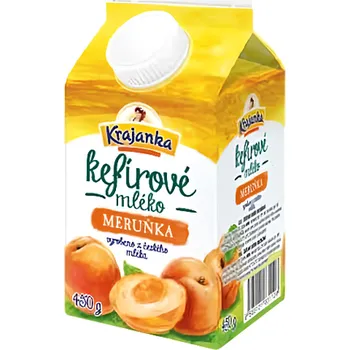 Mléko Krajanka Mléko kefírové 0,8% meruňka 450g