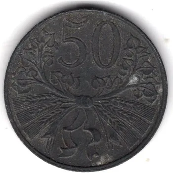 Protektorát Čechy a Morava. 50 haléřů 1944.