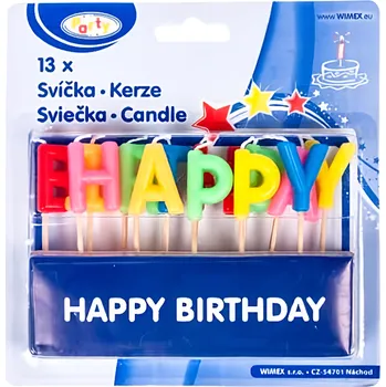 Wimex Svíčky Happy birthday 6,5cm 13ks