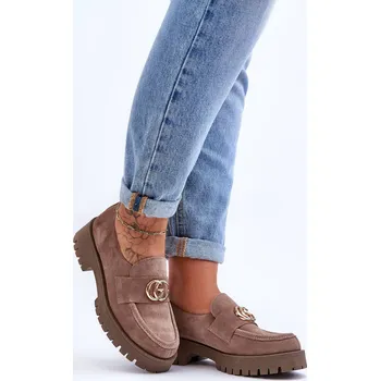 Dámské polobotky Dámské semišové polobotky s ozdobou Rosefalls Barva: Béžová, Velikost: 36