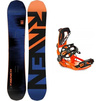 Snowboard Raven Trench Carbon pánský snowboard + Raven RAGE Fastec FT360 orange vázání 157 cm + L (EU 41-44) + DÁREK + Doprava ZDARMA