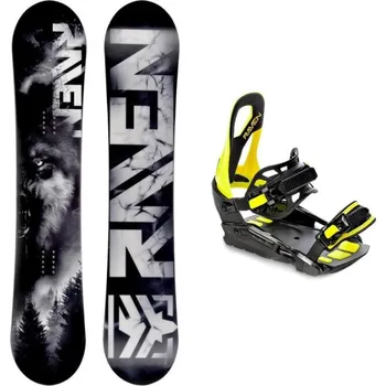 Snowboard Raven Lupus pánský snowboard + Raven S230 lime snowboardové vázání 157 cm + M/L (EU 41-47) + DÁREK + Doprava ZDARMA