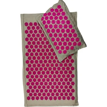 Masáž Akupresurní podložka s polštářem a taškou | relaxace - Růžová sada 2 ks