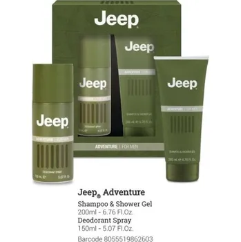 Sprchový gel Jeep Adventure deodorant ve spreji, sprchový gel 200 ml-dárková sada