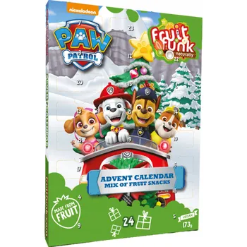 Bonbon FRUITFUNK Adventní kalendář se zdravými ovocnými tyčinkami 173g (Paw Patrol)