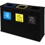 EKO STATION - sestava na tříděný odpad, objem 3 x 60 l, černá