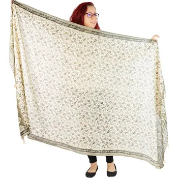 Šála Sarong / pareo / plážový šátek Kanga Khaki, Sittar.cz