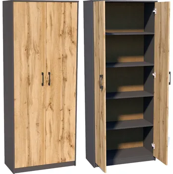 Nábytek CASARREDO MAXIM 6 R005 dvoudveřová skříň s policemi, dub Wotan