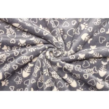 Coral fleece Soft - Rybí kost, srdce, tlapky