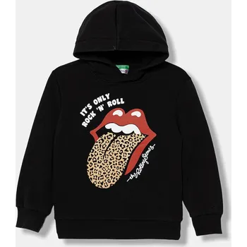 Chlapecká mikina Dětská bavlněná mikina United Colors of Benetton 3J73C205G.G.Seasonal černá 99X, vel. 150