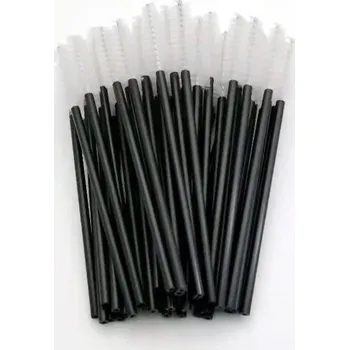 Jednorázový kartáček na řasy a obočí | kosmetický kartáček, makeup pomůcka 50 ks - 50 KS-BÍLÁ