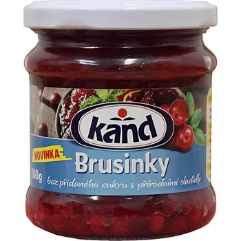 Sušená potravina Kand Brusinky bez přidaného cukru 180g