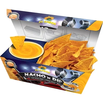 Slaná pochutina EL SABOR Nachos tortilla chipsy a cheese dip, snack box 175g