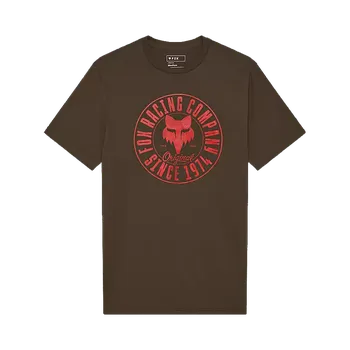 Pánské tričko FOX Emblem Ss Prem Tee - XXL, Military Green