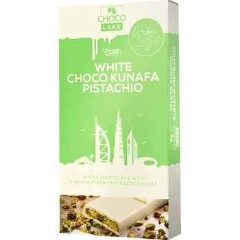 Čokoláda Choco Lake Premium White Dubai Chocolate Kunafa & Pistachio 190g