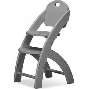 Jídelní židlička Dětská rostoucí židle Domestav KLÁRA 1 polohovací tmavě šedá buk