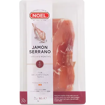 Sušené maso Noel Jamon Serrano krájené 80g