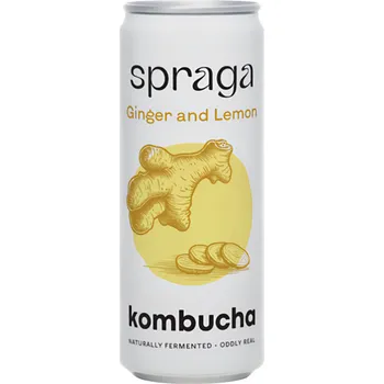 Limonáda Spraga BIO Kombucha Ginger & Lemon plech 330ml
