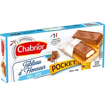 Chabrior Sušenky s mléčnou čokoládou a krémovou náplní 120g