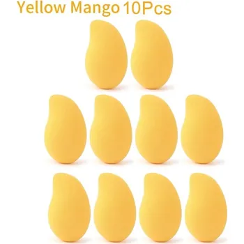 Přípravek na tvář Houbičky na make up mango tvar | Kosmetické pomůcky | Aplikátor make upu - Žluté mango 10 ks-350853