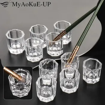 Přípravek na nehty Mini skleněný kelímek na nehty | Miska