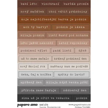 samolepka Papero amo - Samolepky arch - BABÍ LÉTO / Fráze