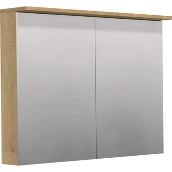 Koupelnový nábytek Smart30 Orin Skříňka zrcadlová 100 x 73,8 cm, 2 dvířka, oboustranné zrcadlo, LED, dub nebraska, OR ZS LED 100 2D 31