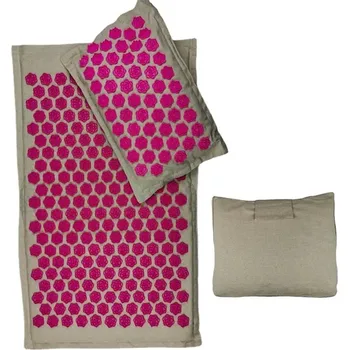 Akupresurní podložka Akupresurní podložka s polštářem a taškou | relaxace - Růžová sada 3 ks