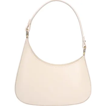 Kabelka Menší dámská kožená kabelka Italia Renata - krémová