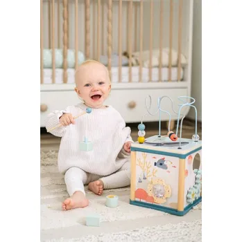 Dřevěná hračka Small Foot Montessori motorická kostka Sea World