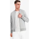 Ombre Clothing Elegantní šedá pánská mikina bez kapuce v4 om-sszp-0238