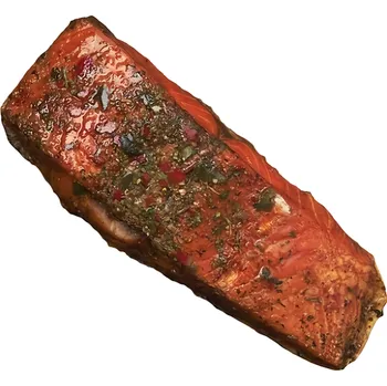 konzervovaná ryba Rybářství Chlumec Losos filet uzený pikant - kořeněný cca 160g
