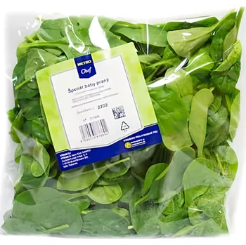 Špenát baby praný, sáček 200g