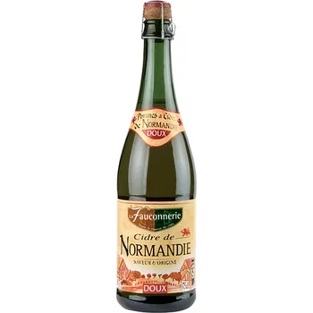 Cider La Fauconnerie Cider sladký z Normandie 750ml