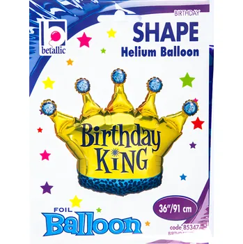 Balónek Grabo Balloons Balónek fóliový - Birthday Kings 91cm