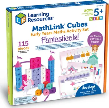 Výuková hračka Learning Resources - Sada aktivit pro rané matematické dovednosti MathLink® Cubes – Fantasticals