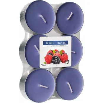 Svíčka Bispol čajová svíčka vonná lesní plody 6 ks 8 hod (55 x 22 mm)
