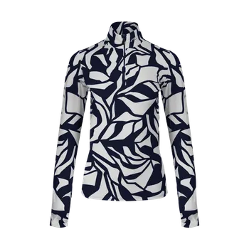 Funkční triko KJUS Motion Print Half-Zip W - KJUS Navy/White 38
