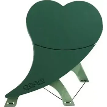 Smuteční dekorace Srdce slza smuteční na stojánku 50x48x5cm