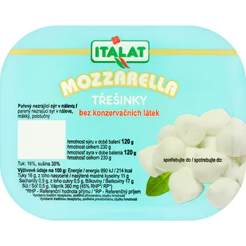Italat Mozzarella Třešinky 2x120g 240g