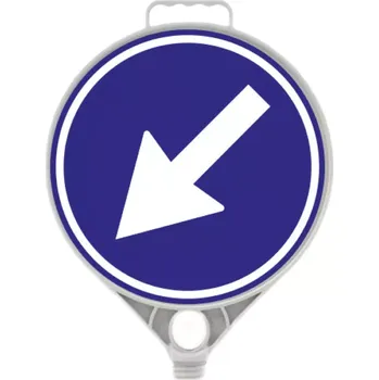 Dopravní značka Plastová (PPC) dopravní výstražná značka "Přikázaný směr objíždění vlevo" FLOMA - 28 x 28 cm