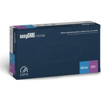 Vyšetřovací rukavice easyCARE Nitrile Rukavice Modrá XS 100ks