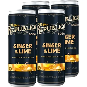 Likér Božkov Republica Ginger 6% 4KS 1l