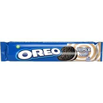 Oreo sušenky kakaové Remix s náplní s vanilkovou příchutí a tiramisu příchutí 157g