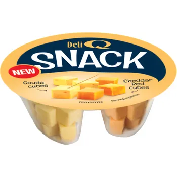 Deli Q Snack Gouda cubes/Cheddar Red cubes 100g